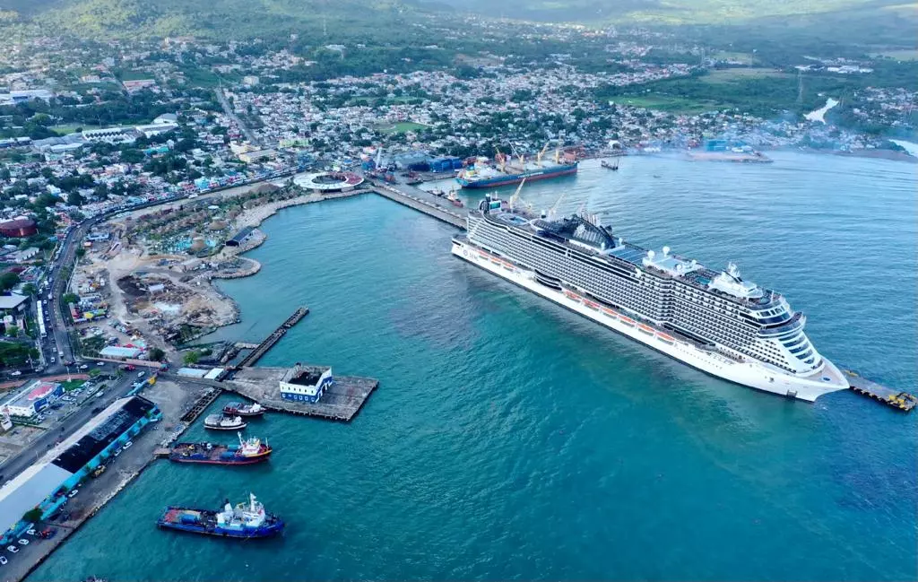 a cruise ship in the water